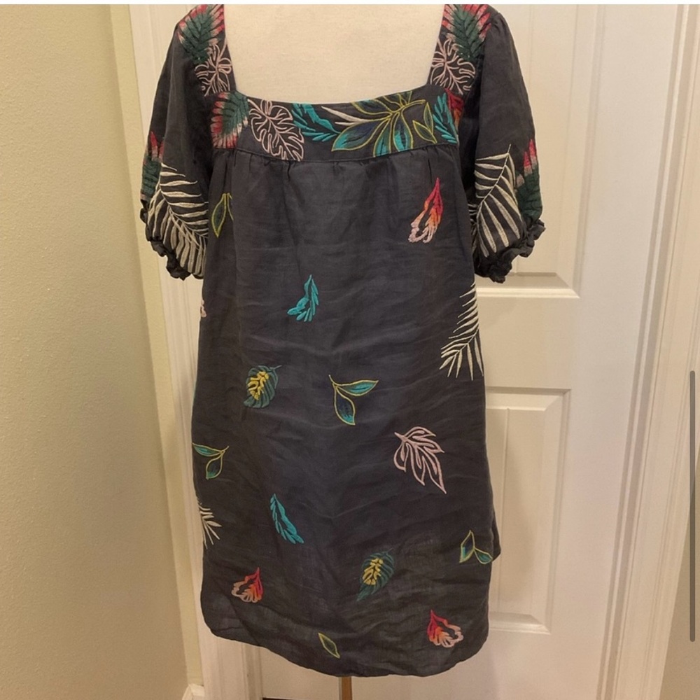 Johnny Was Dress Kalinin Linen Tunic Size XL